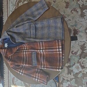 Greylin Brown and Gray Plaid Blazer